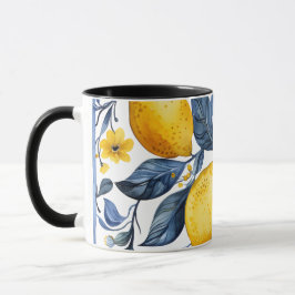 Lemons Motif Tasse