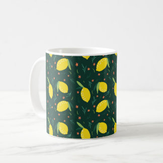Lemons Muster Kaffeetasse