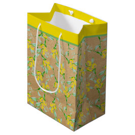 Lemons Muster mittlere Geschenktasche Mittlere Geschenktüte