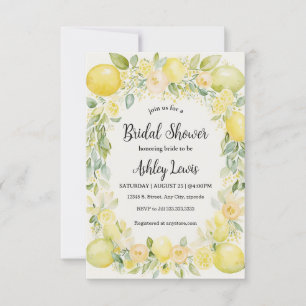 Lemons nuptiale invitation, invitation jaune