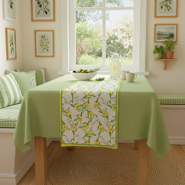 Lemons pattern short table runner kurzer tischläufer