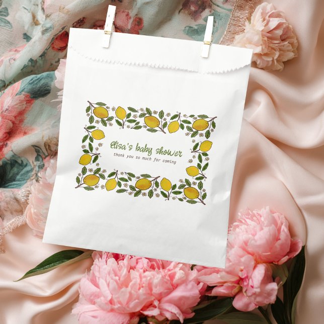Lemons Rustic CUSTOM BABY SHOWER Geschenktütchen (Lovely Lemons Rustic CUSTOM BABY SHOWER Favor Bag
)