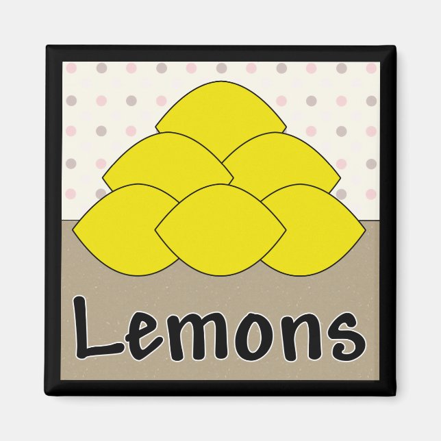 Lemons Series 4 Square Magnet (Vorne)