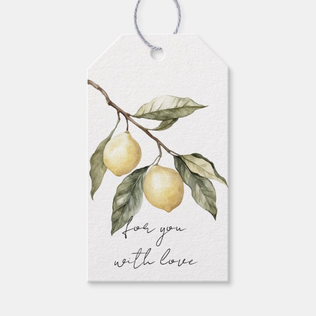 Lemons Sicily Italian Birthday Geschenkanhänger (Vorderseite)