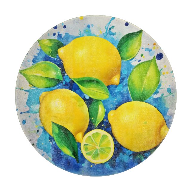 Lemons Splash of Color Schneidebrett (Vorderseite)