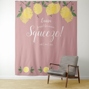 Lemons Squeeze Dusty Rose Brautparty Foto Prop Wandteppich