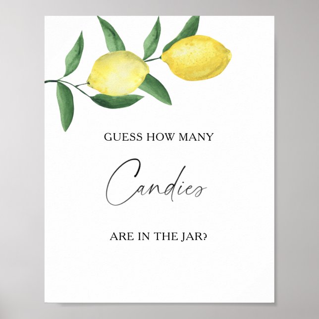 Lemons - Stellen Sie sich vor, wie viele Bonbons P Poster (Vorne)