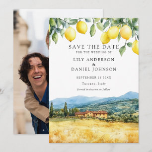 Lemons Tuszien Szene Italien Foto Hochzeit Save The Date