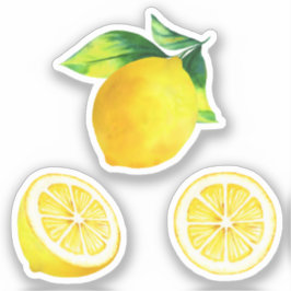 Lemons Watercolor Citrus Aufkleber