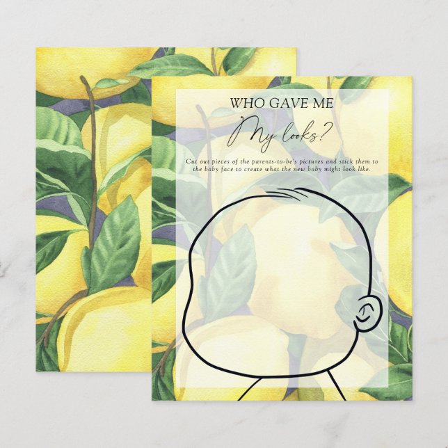 Lemons - Wer gab mir mein aussehendes Babyspiel (Vorne/Hinten)