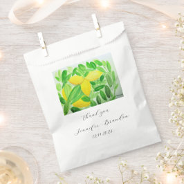 Lemons Yellow Fruit Citrus Watercolor Wedding Geschenktütchen