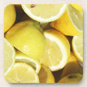 Lemons Yellow Getränkeuntersetzer