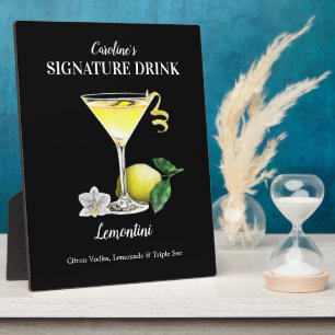 Lemontini Zitronen Martini Benutzerdefiniertes Bar Fotoplatte