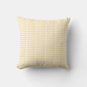 Lemony Yellow Watercolor Streifen Kissen
