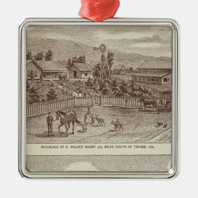 Lemoore, Armona Ranchs 2 Silbernes Ornament (Vorne)