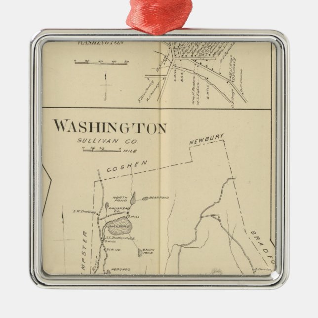 Lempster, Washington, Goshen Ornament Aus Metall (Vorne)