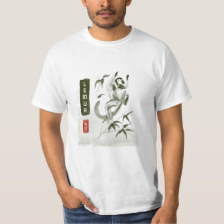 LEMUR 狐 猴 japanischer Stil sumi-e T-Shirt