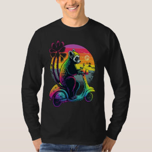 Lemur auf Motorroller T-Shirt