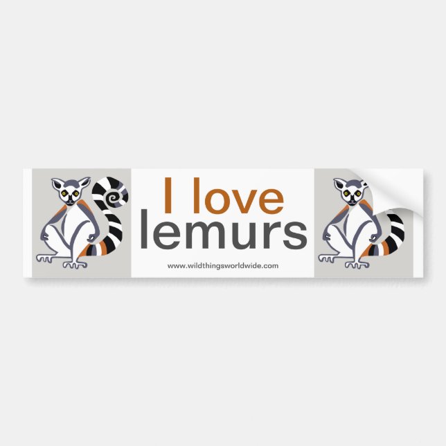 Lemur - bumper sticker autoaufkleber (Vorne)
