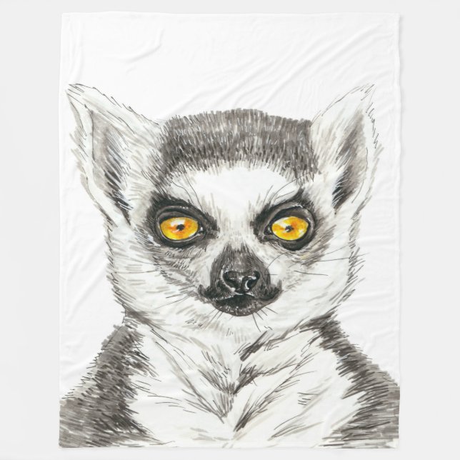Lemur Fleecedecke (Vorderseite)