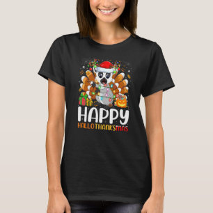 Lemur Halloween Weihnachten Frohes Hallothanksmas T-Shirt