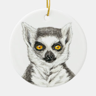 Lemur Keramik Ornament