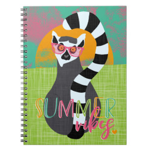 Lemur-Leben - Sommer-Schwingungen Notizblock