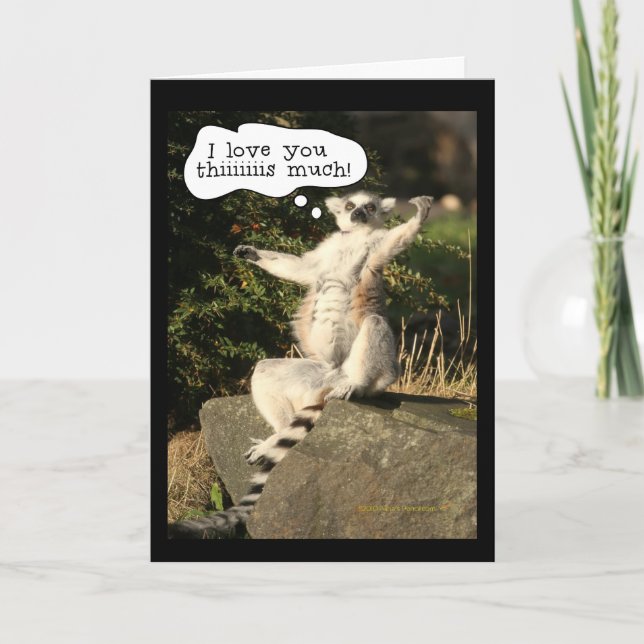 Lemur-Liebe Sie dieser viel lustige Vatertag Karte (Vorderseite)
