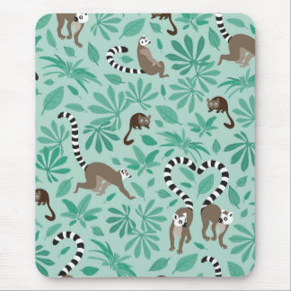 Lemur love mint leaves mousepad