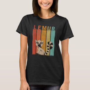 Lemur Männer Frauen Kid Niedlich Lemur Retro T-Shirt