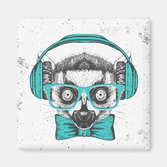 Lemur | Music Lover Magnet (Vorne)