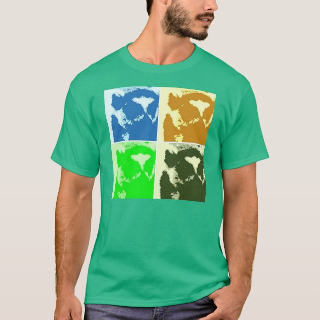 Lemur Pop Art T-Shirt (Vorderseite)