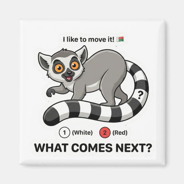 Lemur Tail Color Pattern Magnet (Vorne)
