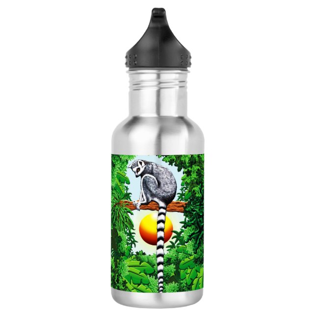 Lemur von Madagaskar Edelstahlflasche (Rechts)