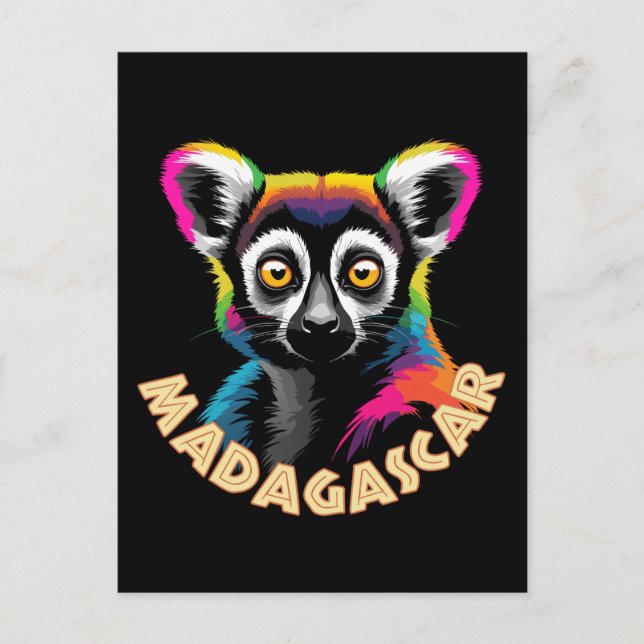 Lemur von Madagaskar Postkarte (Vorderseite)