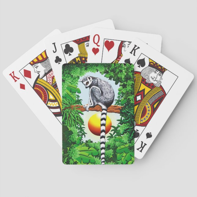 Lemur von Madagaskar Spielkarten (Rückseite)