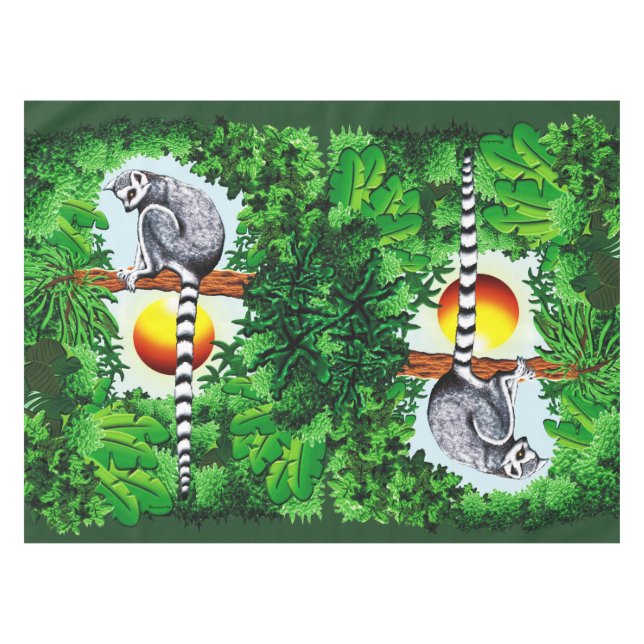 Lemur von Madagaskar Tischdecke (Vorderseite (Horizontal))