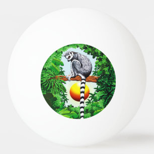 Lemur von Madagaskar Tischtennisball