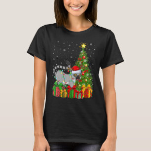 Lemur Xmas Holiday Santa Lemur Weihnachtsbaum T-Shirt