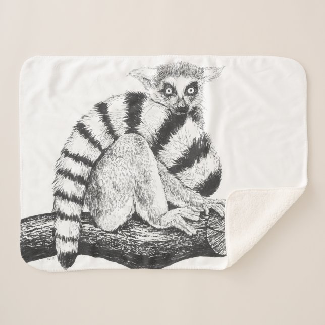 Lemur zeichnend sherpadecke (Vorderseite (Horizontal))