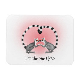 Lemuren in der Liebe niedlich Valentinmagneten Magnet