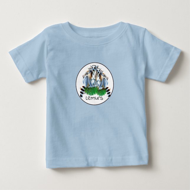 Lemurs Süße Tier Baby/Kids T - Shirt (Vorderseite)