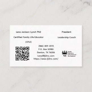 Lena Jackson-Lynch Business Card Royal Blue Visitenkarte