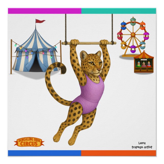 Lena Leopard, Trapezartistin Poster (Vorderseite)