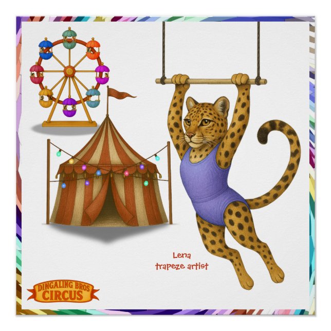 Lena Leopard Trapezartistin Poster (Vorderseite)