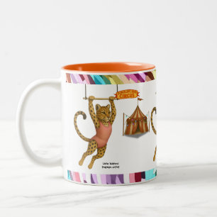 Lena Leopard Trapezartistin Zweifarbige Tasse