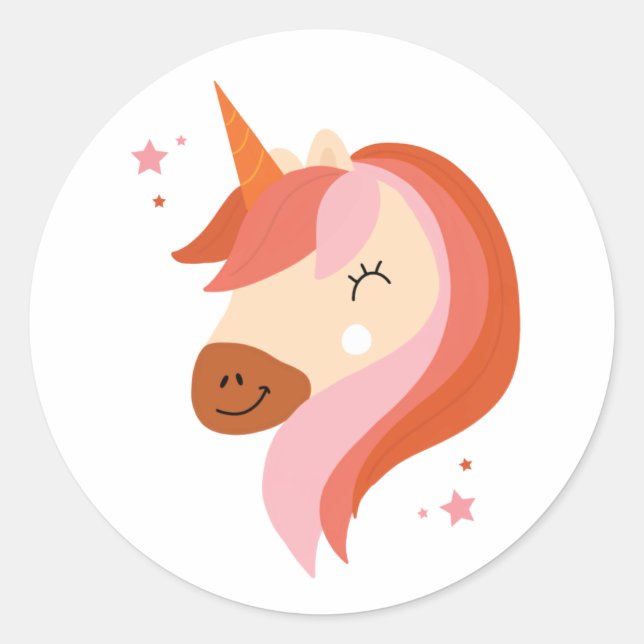 Lena Unicorn Sticker (Vorderseite)