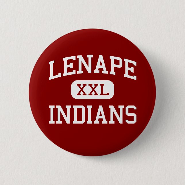 Lenape - amerikanischer Ureinwohner - hoch - Button (Vorderseite)