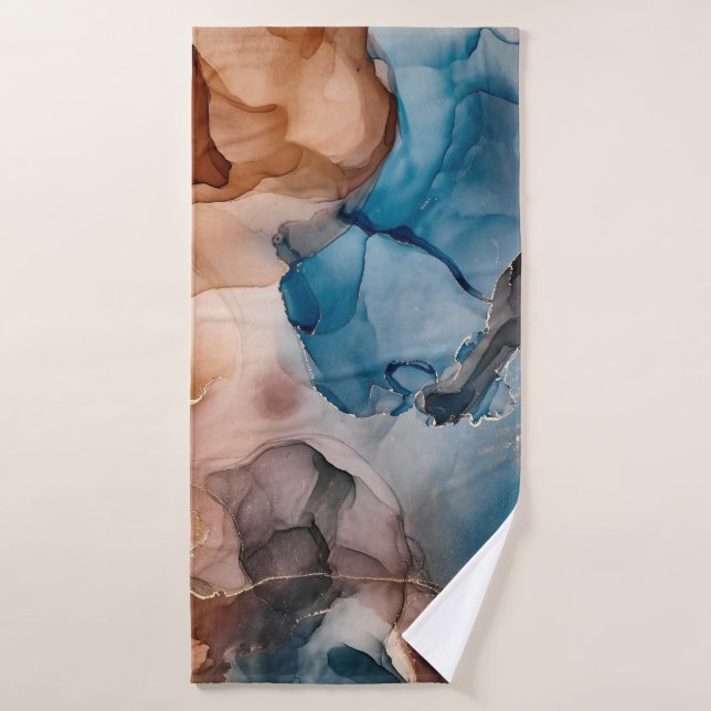 L'encre d'alcool est translucide. multicolo Abstra (Serviette de bain)