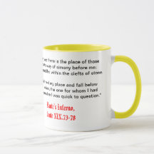 L'enfer de Dante, tasse du chant XIX